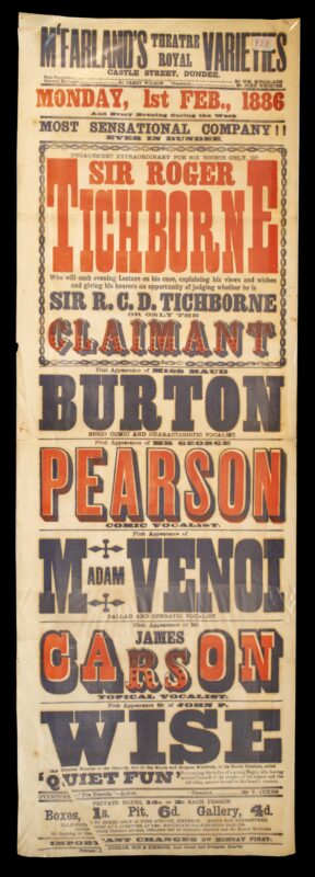 McFarland's Theatre Royal Varieties, 01February 1886