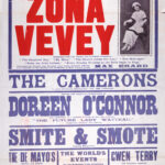 This poster advertises a variety programme at Dundee’s King’s Theatre and Hippodrome beginning 9 June 1913. Headlined by singer and recording star Zona Vevey, the bill also featured novelty act The Camerons, comedian Doreen O’Connor, comedy duo Smite & Smote, child mimic Bertram Banks, and entertainer Gilbert Payne. Special screenings of Les Misérables highlight the growing presence of cinema alongside live variety entertainment in Edwardian Dundee.